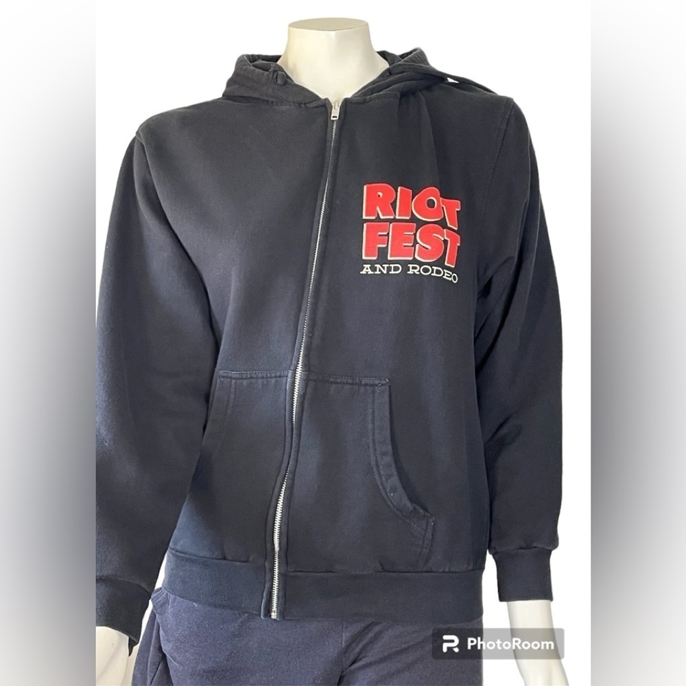 Tultex Riot Fest 2015 HoodedZip Up Sweatshirt Sz Small